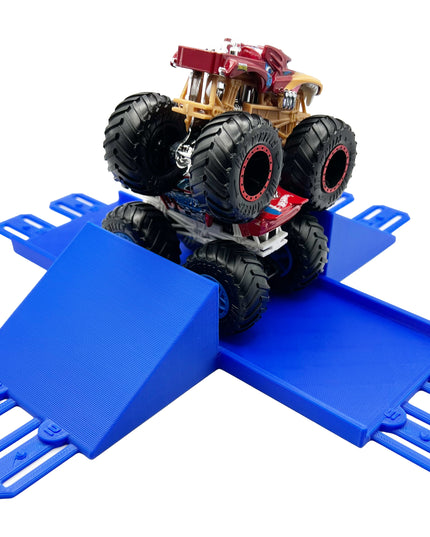 Jeff Did It! - Hot Wheels Monster Truck - 2 Lane Cross Over Jump - 3D Printed - Designed and Made in the USA
