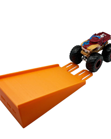 Jeff Did It! - Hot Wheels Monster Truck - 2 Lane Medium Jump - 3D Printed - Designed and Made in the USA
