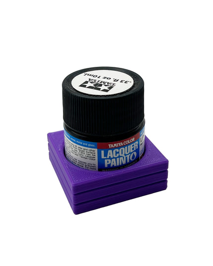 Tamiya 10ml Paint Bottle Holder - Holds 1 Tamiya 10ml Bottle with Anti-Slip Rubber Feet - 3d Printed