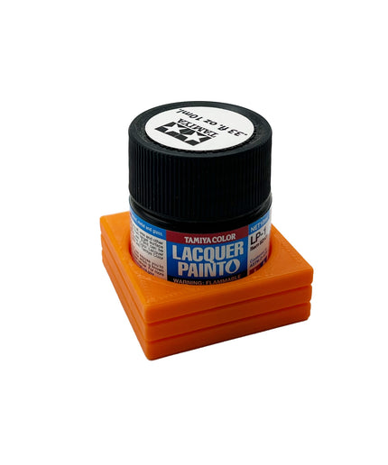 Tamiya 10ml Paint Bottle Holder - Holds 1 Tamiya 10ml Bottle with Anti-Slip Rubber Feet - 3d Printed