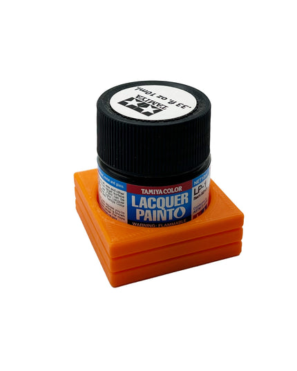 Tamiya 10ml Paint Bottle Holder - Holds 1 Tamiya 10ml Bottle with Anti-Slip Rubber Feet - 3d Printed