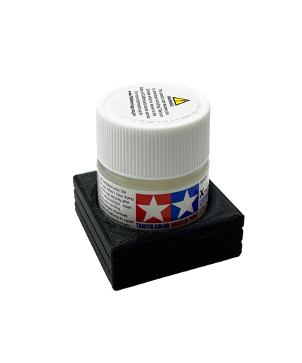 Tamiya 10ml Paint Bottle Holder - Holds 1 Tamiya 10ml Bottle with Anti-Slip Rubber Feet - 3d Printed