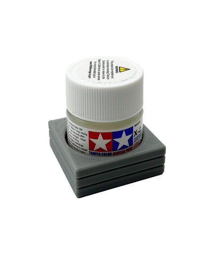 Tamiya 10ml Paint Bottle Holder - Holds 1 Tamiya 10ml Bottle with Anti-Slip Rubber Feet - 3d Printed