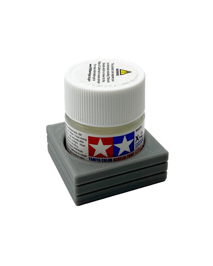 Tamiya 10ml Paint Bottle Holder - Holds 1 Tamiya 10ml Bottle with Anti-Slip Rubber Feet - 3d Printed