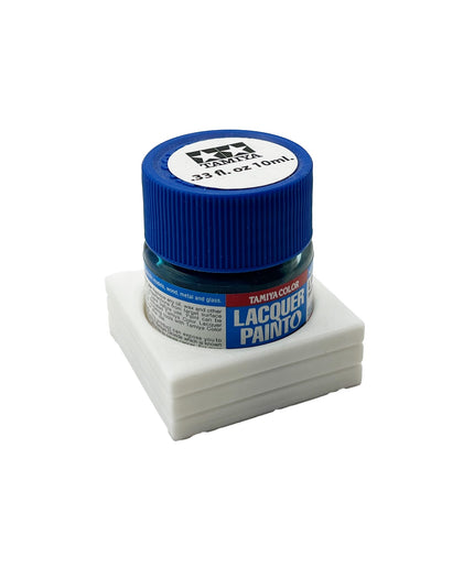 Tamiya 10ml Paint Bottle Holder - Holds 1 Tamiya 10ml Bottle with Anti-Slip Rubber Feet - 3d Printed