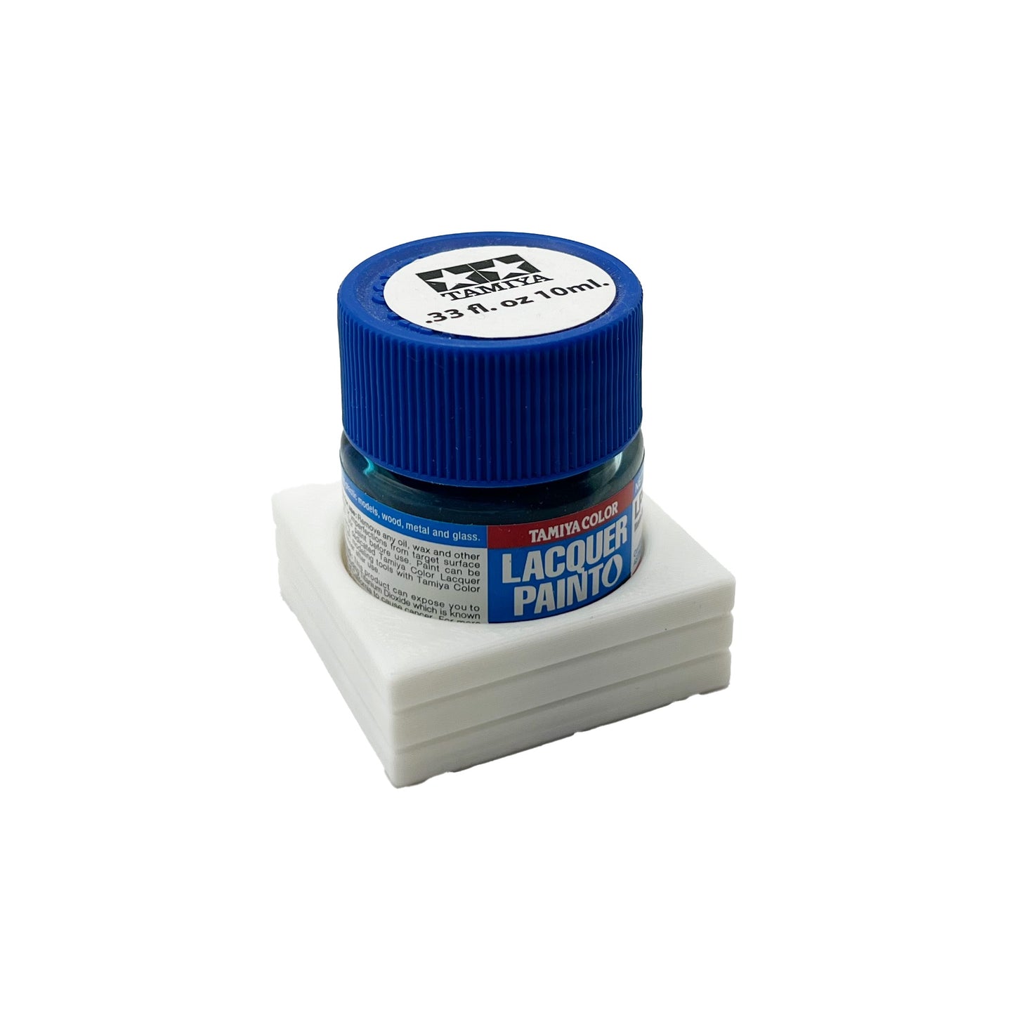 Tamiya 10ml Paint Bottle Holder - Holds 1 Tamiya 10ml Bottle with Anti-Slip Rubber Feet - 3d Printed