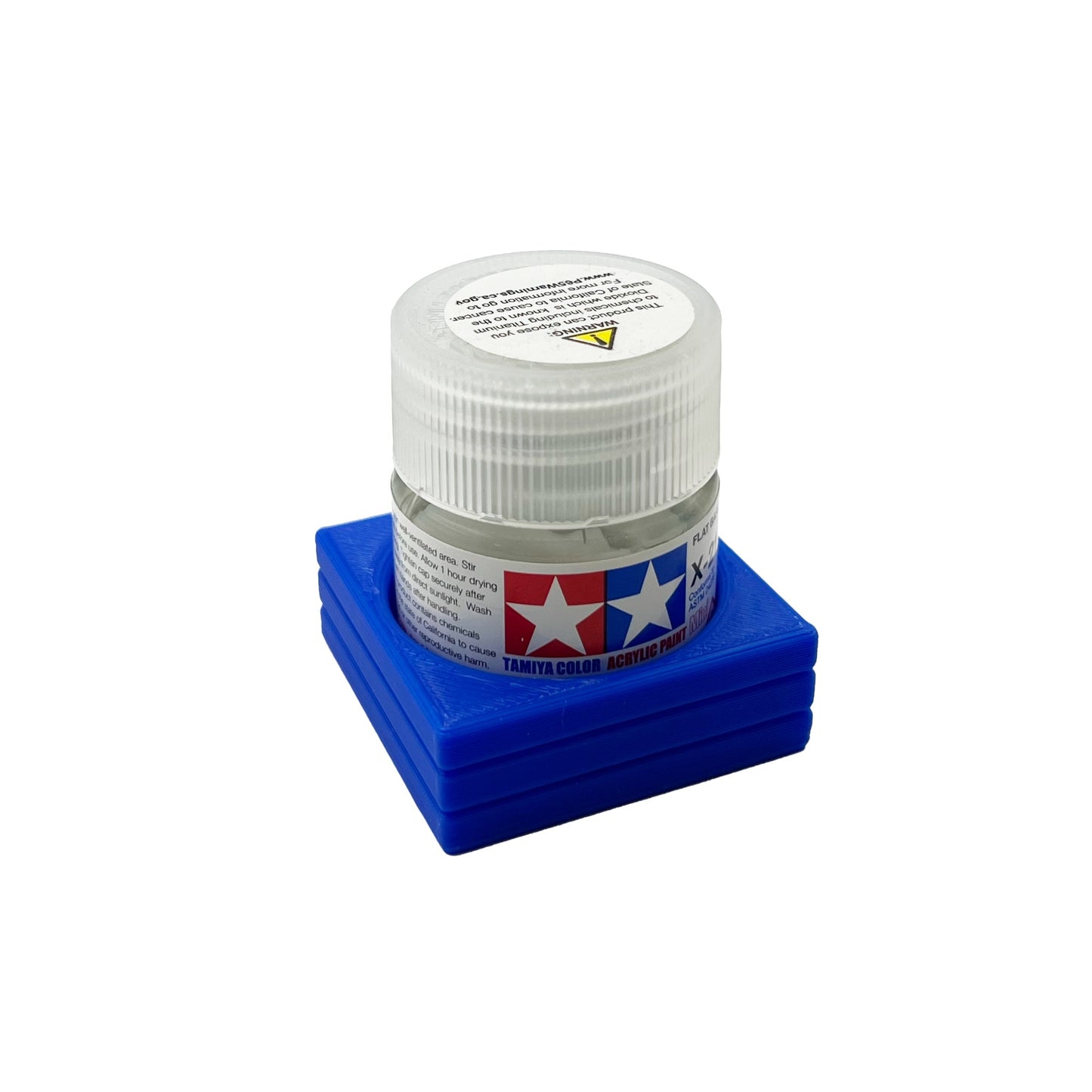 Tamiya 10ml Paint Bottle Holder - Holds 1 Tamiya 10ml Bottle with Anti-Slip Rubber Feet - 3d Printed