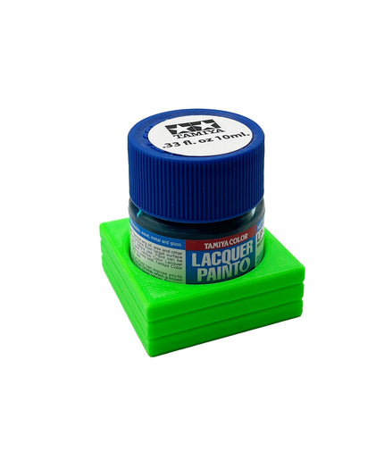 Tamiya 10ml Paint Bottle Holder - Holds 1 Tamiya 10ml Bottle with Anti-Slip Rubber Feet - 3d Printed