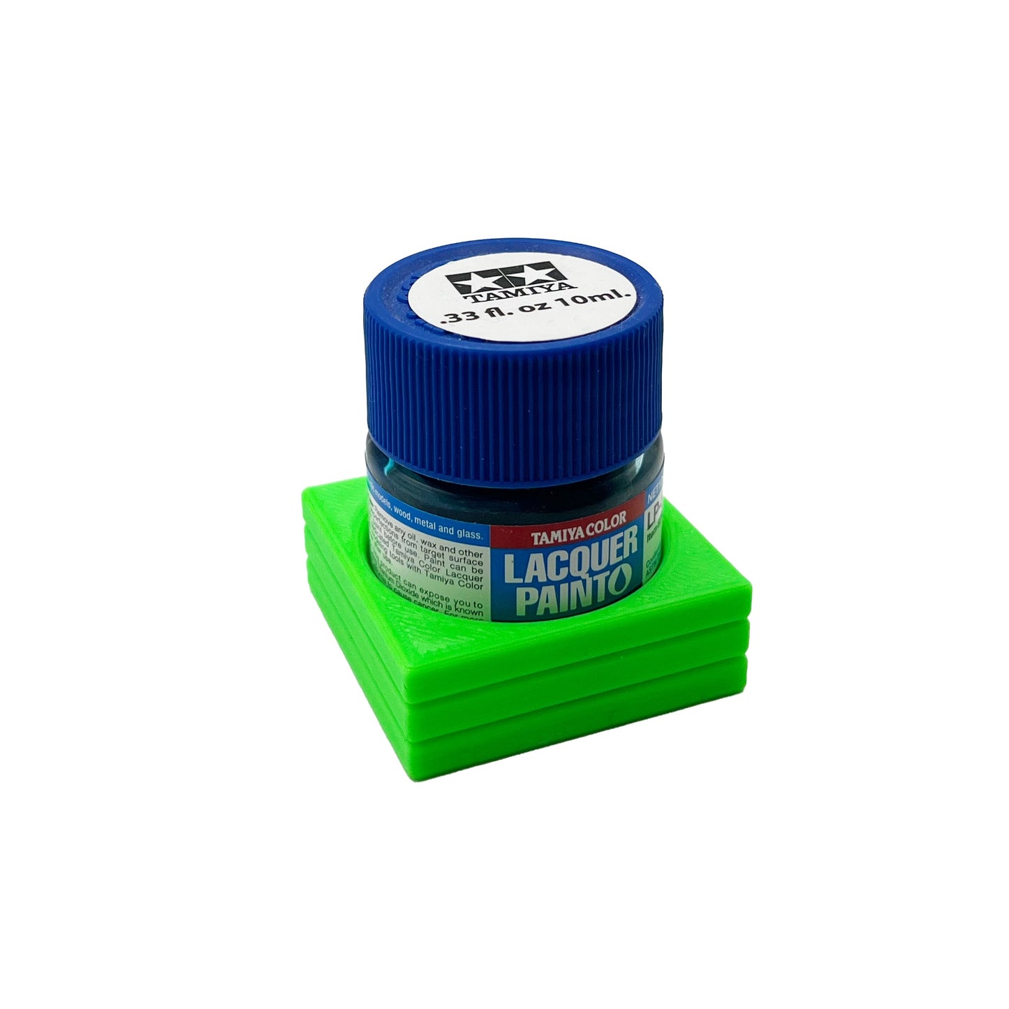 Tamiya 10ml Paint Bottle Holder - Holds 1 Tamiya 10ml Bottle with Anti-Slip Rubber Feet - 3d Printed