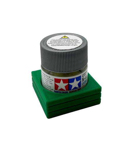 Tamiya 10ml Paint Bottle Holder - Holds 1 Tamiya 10ml Bottle with Anti-Slip Rubber Feet - 3d Printed