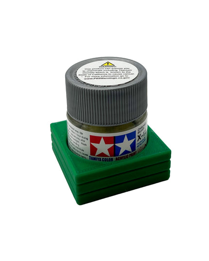 Tamiya 10ml Paint Bottle Holder - Holds 1 Tamiya 10ml Bottle with Anti-Slip Rubber Feet - 3d Printed