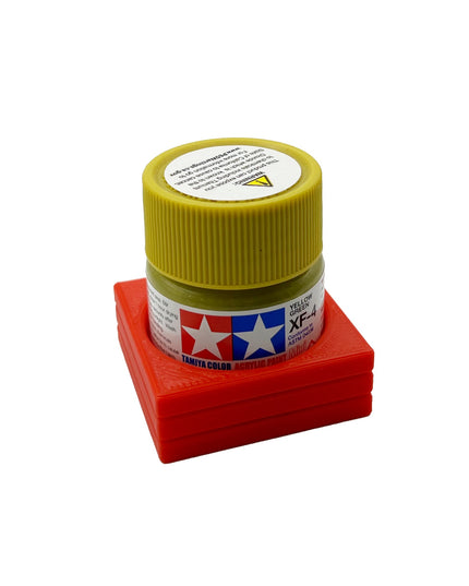 Tamiya 10ml Paint Bottle Holder - Holds 1 Tamiya 10ml Bottle with Anti-Slip Rubber Feet - 3d Printed