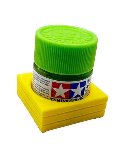Tamiya 10ml Paint Bottle Holder - Holds 1 Tamiya 10ml Bottle with Anti-Slip Rubber Feet - 3d Printed