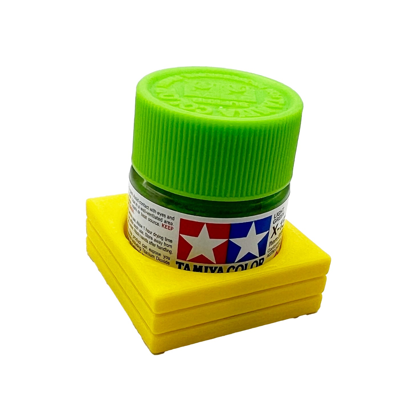 Tamiya 10ml Paint Bottle Holder - Holds 1 Tamiya 10ml Bottle with Anti-Slip Rubber Feet - 3d Printed