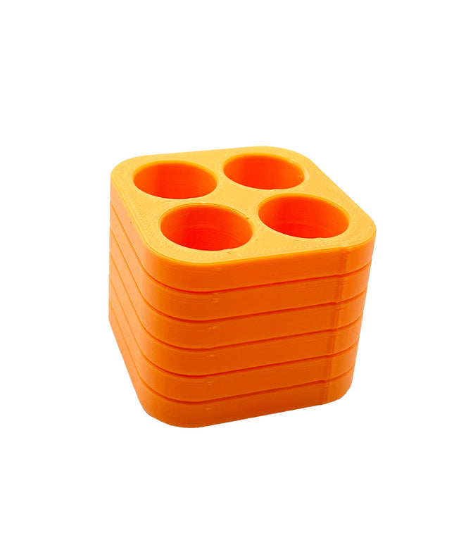 Jeff Did It! - Testors Glue / Putty Holder - Holds 4 Cement, Glue, Putty, etc - Anti-Slip Rubber Feet - 3D Printed - Made in the USA