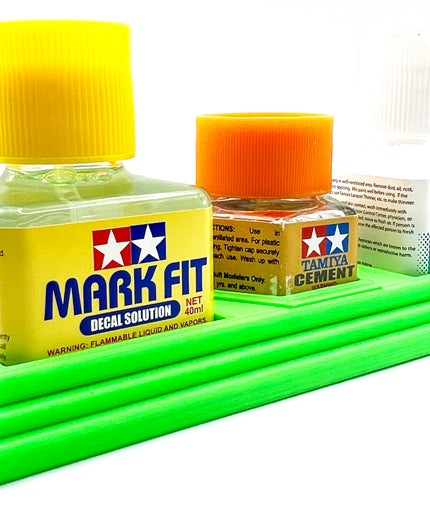 Tamiya Anti-Tip 3D Printed Tamiya Glue Bottle Holder Dual Square and Hex with Rubber Feet Tamiya 87038 87012