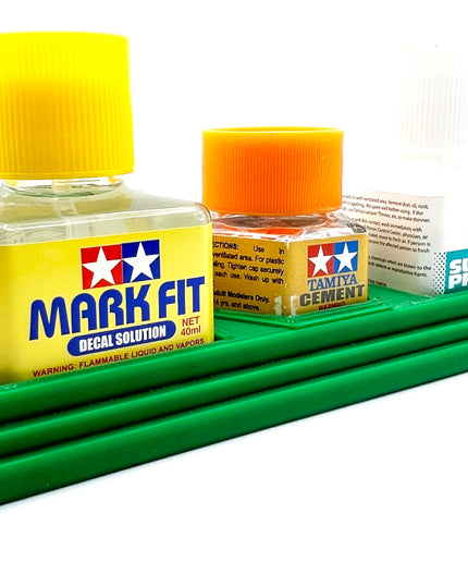 Tamiya Anti-Tip 3D Printed Tamiya Glue Bottle Holder Dual Square and Hex with Rubber Feet Tamiya 87038 87012