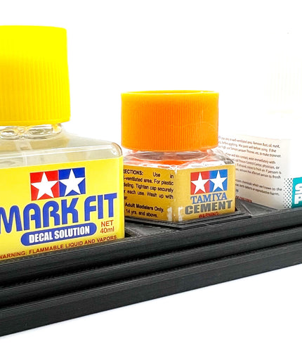 Tamiya Anti-Tip 3D Printed Tamiya Glue Bottle Holder Dual Square and Hex with Rubber Feet Tamiya 87038 87012