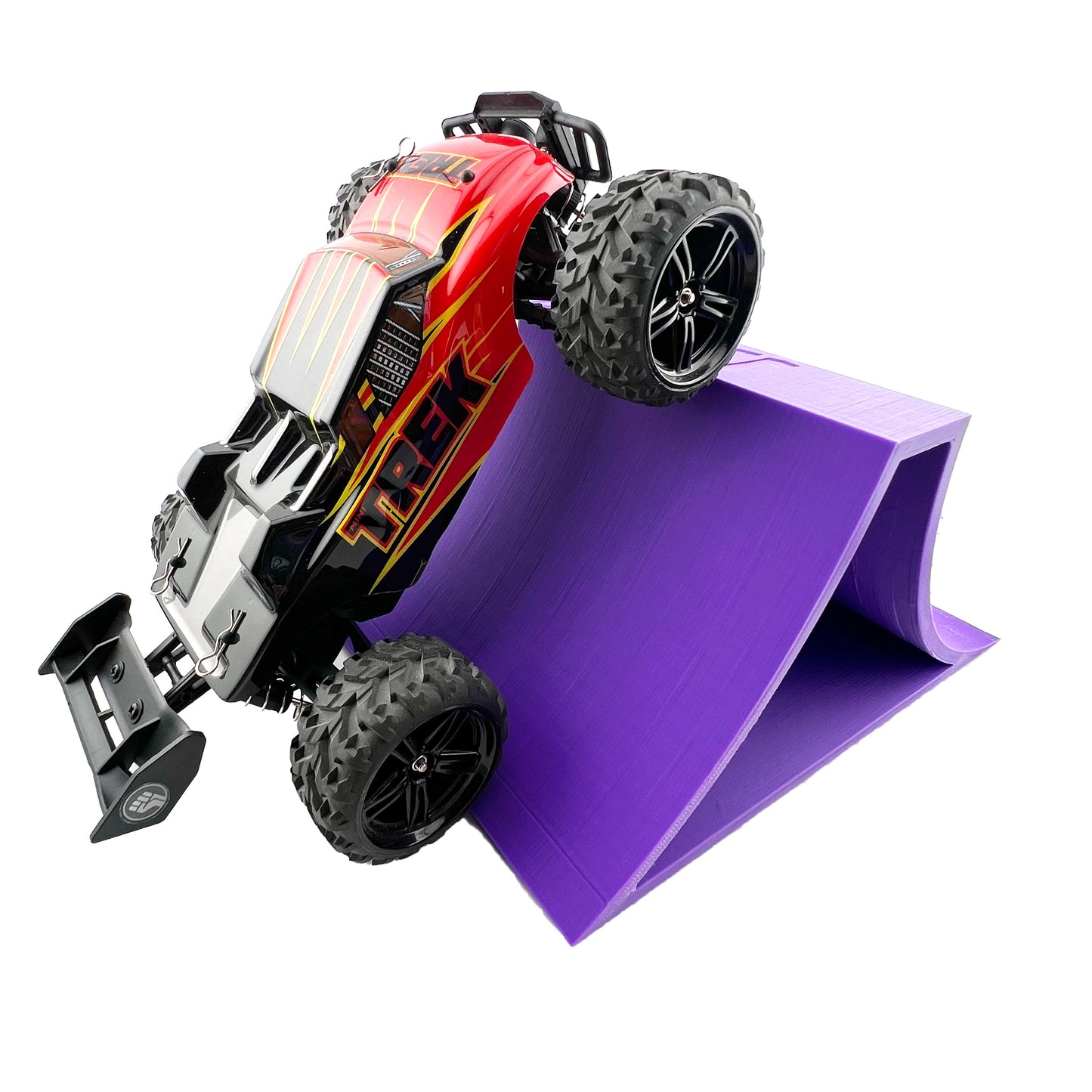 1/24th Monster Truck Stunt Ramp B - Works as Display Stand - Includes Anti Slip Rubber Feet - Catch Big Air!