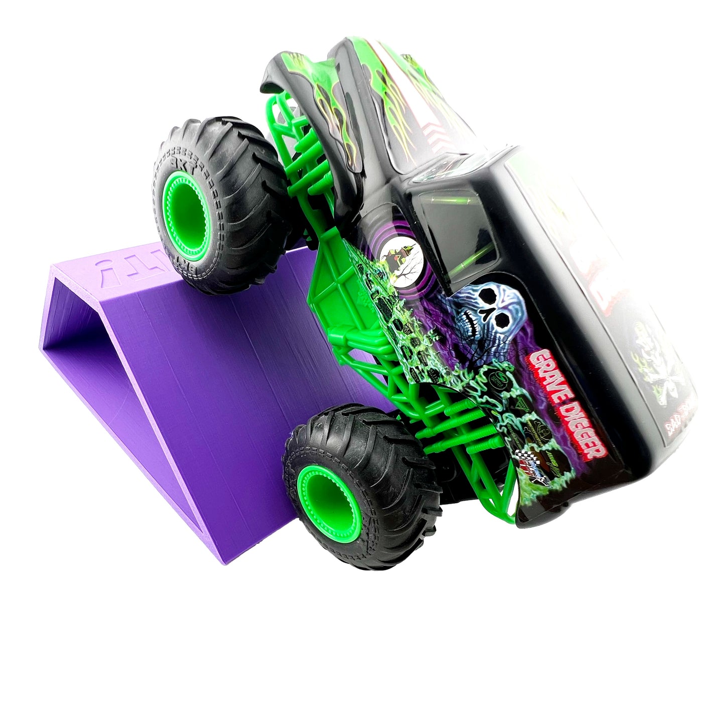 1/24th Monster Truck Jump / Roll Over Ramp F - Works as Display Stand - Includes Anti Slip Rubber Feet