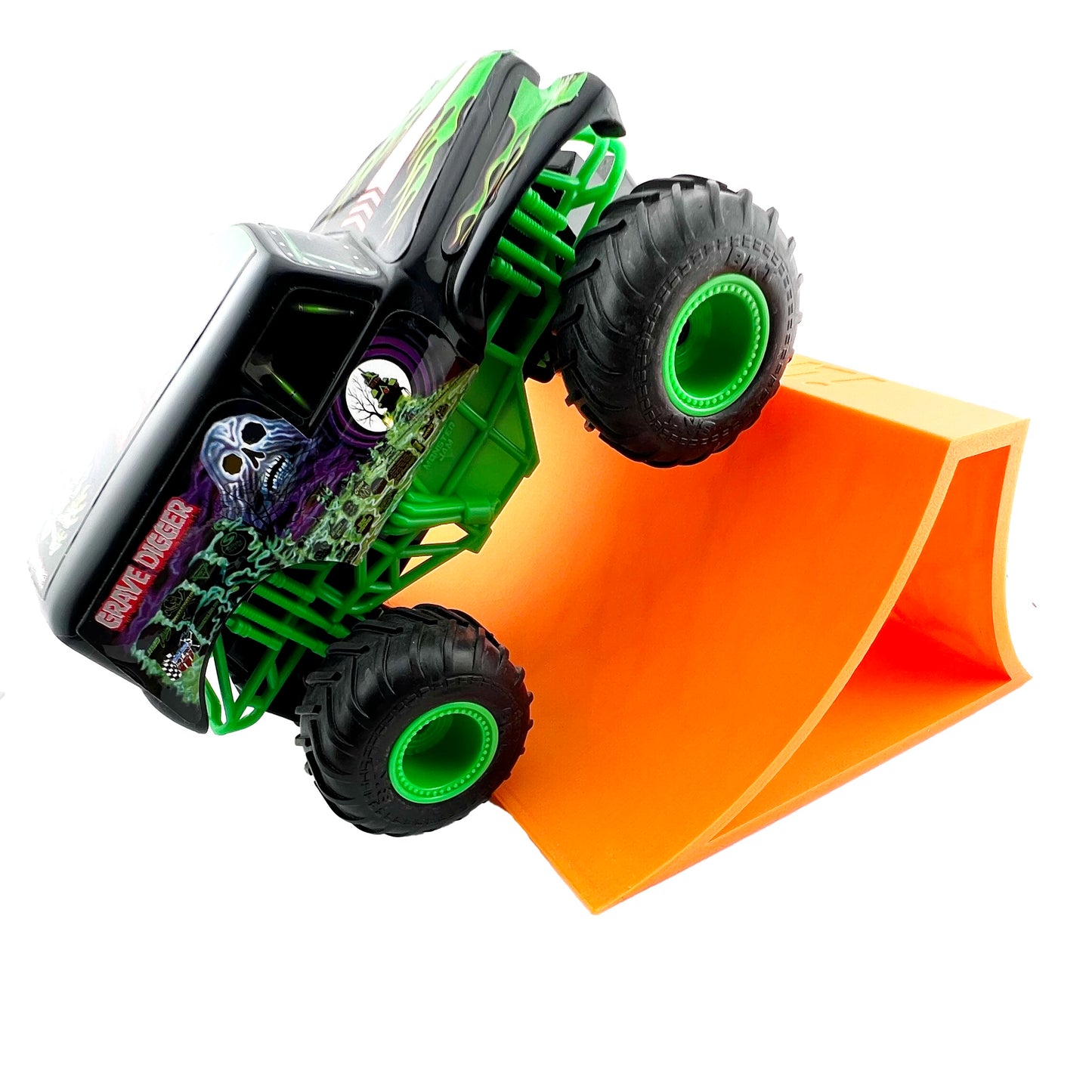 1/24th Monster Truck Stunt Ramp B - Works as Display Stand - Includes Anti Slip Rubber Feet - Catch Big Air!