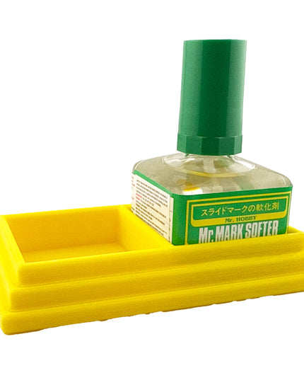 Anti-Tip 3D Printed Mr Hobby 45mm square bottles Cement Glue Weathering Dual Bottle Holder with Rubber Feet