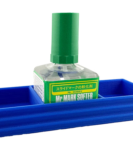 Anti-Tip 3D Printed Mr Hobby Cement Glue Weathering Triple Bottle Holder with Rubber Feet
