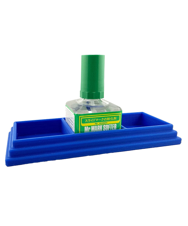 Anti-Tip 3D Printed Mr Hobby Cement Glue Weathering Triple Bottle Holder with Rubber Feet