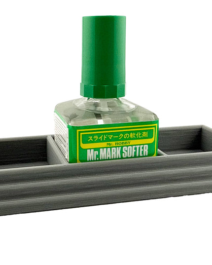 Anti-Tip 3D Printed Mr Hobby Cement Glue Weathering Triple Bottle Holder with Rubber Feet