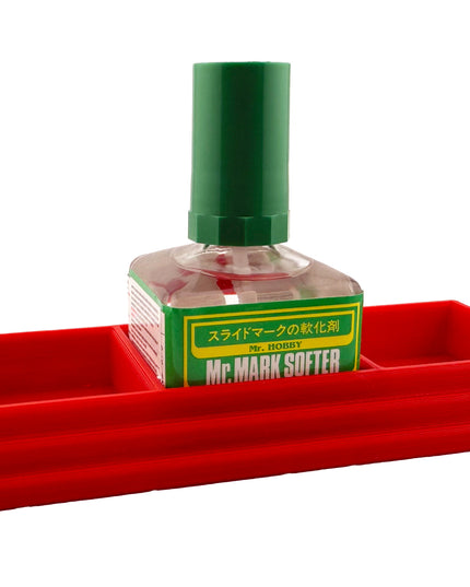 Anti-Tip 3D Printed Mr Hobby Cement Glue Weathering Triple Bottle Holder with Rubber Feet
