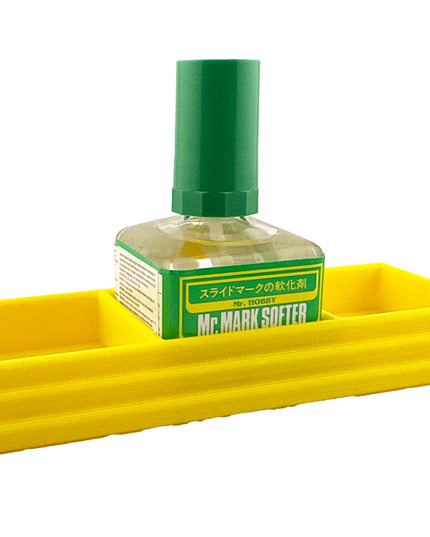 Anti-Tip 3D Printed Mr Hobby Cement Glue Weathering Triple Bottle Holder with Rubber Feet