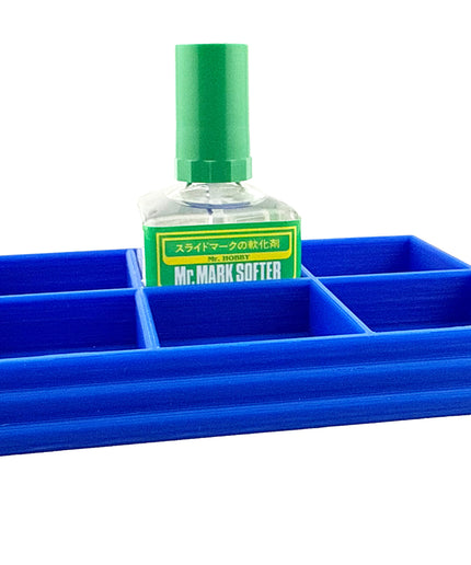 Anti-Tip 3D Printed Mr Hobby Cement Glue Weathering 6 Bottle Holder with Rubber Feet