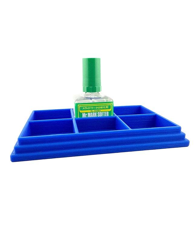 Anti-Tip 3D Printed Mr Hobby Cement Glue Weathering 6 Bottle Holder with Rubber Feet