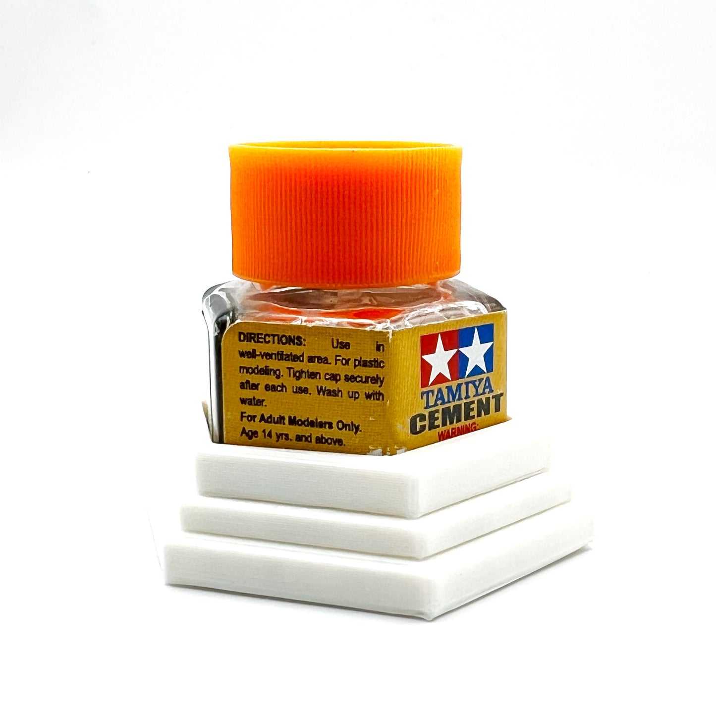 Tamiya Anti-Tip Glue Bottle Holder Hex Style with Anti-Slip Rubber Feet - 3D Printed - Designed & Made in the USA - 87012