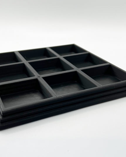 Anti-Tip 3D Printed Tamiya Glue Bottle Holder 9 Squares with Rubber Feet Tamiya 87038 87182