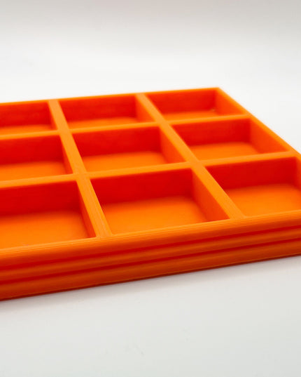 Anti-Tip 3D Printed Tamiya Glue Bottle Holder 9 Squares with Rubber Feet Tamiya 87038 87182