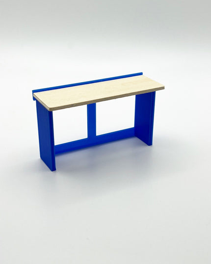1/24 Scale 6 Foot Work Bench with Real Wood Top Surface Perfect Edition for your Scale Garage, Doll house or Diorama