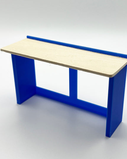 1/18 Scale 6 Foot Work Bench with Real Wood Top Surface Perfect Edition for your Scale Garage, Doll house or Diorama