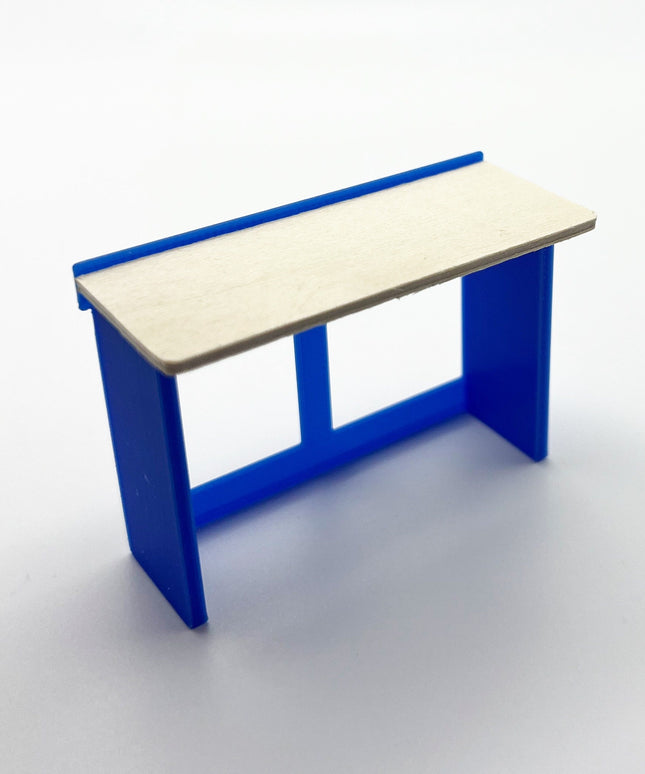 1/24 Scale 5 Foot Work Bench with Real Wood Top Surface Perfect Edition for your Scale Garage, Doll house or Diorama