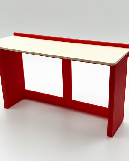 1/14 Scale 6 Foot Work Bench with Real Wood Top Surface Perfect Edition for your Scale Garage, Doll house or Diorama