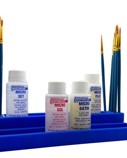 Microscale Industries Bottle Set Holder 1 oz Bottle Micro Series with Anti-Slip Rubber Feet - Holds 11 Bottles - Micro Sol Micro Coat