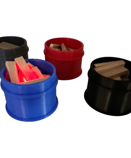 1/10 Scale Fire Pit 1/2 Barrel Check the Video - Flickers Just like the real thing - Includes Tea light and scale 2 x 4's