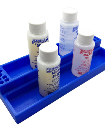 Microscale Industries Bottle Set Holder 1 oz Bottle Micro Series with Anti-Slip Rubber Feet - Holds 11 Bottles - Micro Sol Micro Coat