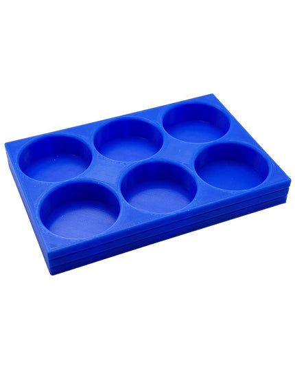 Tamiya 10ml Paint Bottle Holder - Holds 6 Tamiya 10ml Bottles with Anti-Slip Rubber Feet - Long Style - 3d Printed