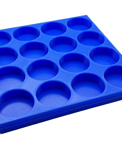 Tamiya 10ml Paint Bottle Holder - Holds 16 Tamiya 10ml Bottles with Anti-Slip Rubber Feet - Long Style - 3d Printed