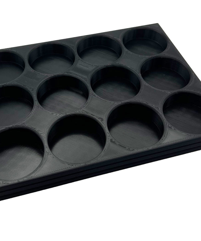Tamiya 10ml Paint Bottle Holder - Holds 12 Tamiya 10ml Bottles with Anti-Slip Rubber Feet - Long Style - 3d Printed