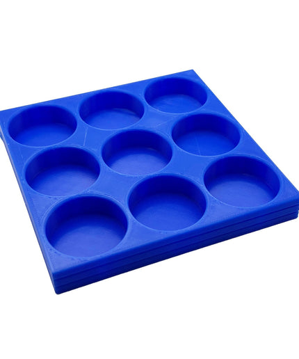 Mr Hobby 10ml & 18ml Paint Bottle Holder Long - Holds 9 Mr Color 10ml or 18ml Bottles with Anti-Slip Rubber Feet - 3D Printed
