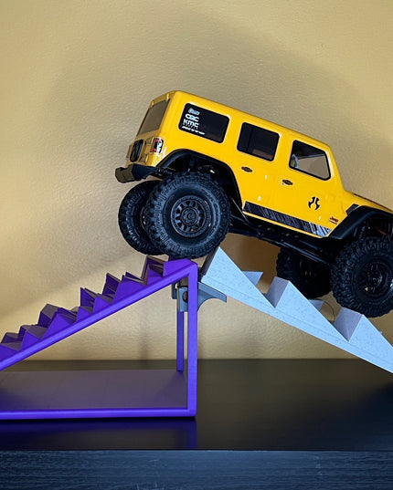 1/24th Ramp Peaked Terrain with Up / Down Ramp - Monster Truck - Crawler Scale - Works as Display Stand - Anti Slip Rubber Feet - Expandable