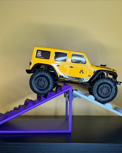 1/24th Ramp Peaked Terrain with Up / Down Ramp - Monster Truck - Crawler Scale - Works as Display Stand - Anti Slip Rubber Feet - Expandable