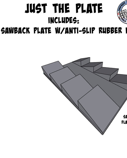 1/16- 1/18th Up / Down Plate - Flat / Bridge Plate - Saw Back - Monster Truck - Crawler Scale - Anti Slip Rubber Feet - Expandable